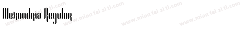 Alexandria Regular字体转换